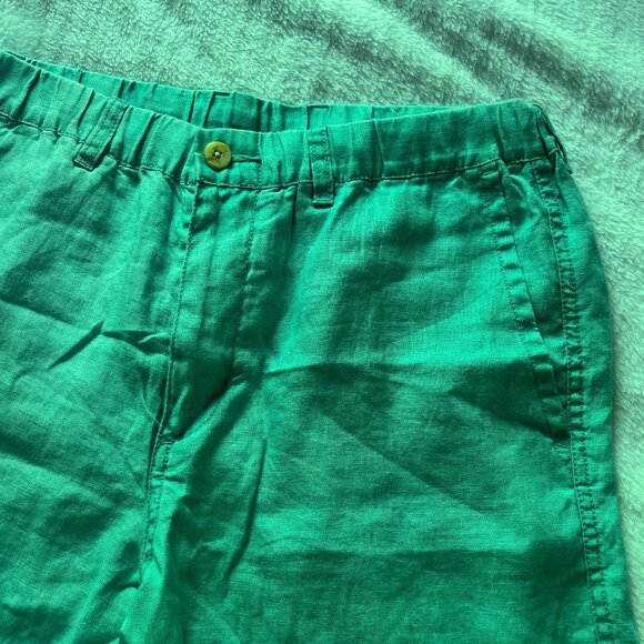 Tommy Bahama Mens Green Flat Front Bermuda Casual Walking Shorts Medium Pockets - Picture 3 of 10